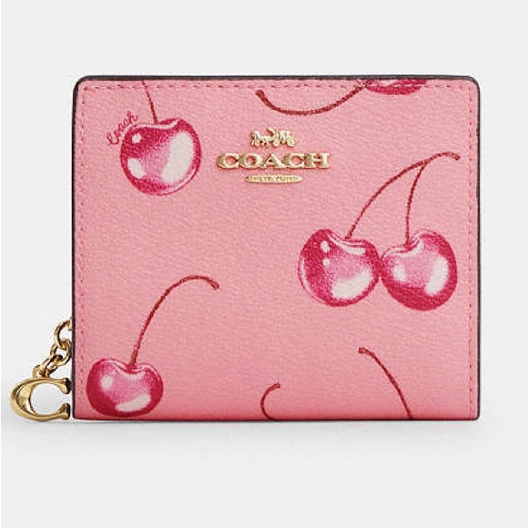 NWT Coach cherry print snap wallet - Picture 2 of 8